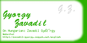 gyorgy zavadil business card